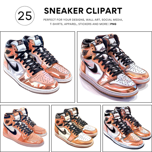 25 White, Tan and Peach High-Top 1s, Dunks Sneakers