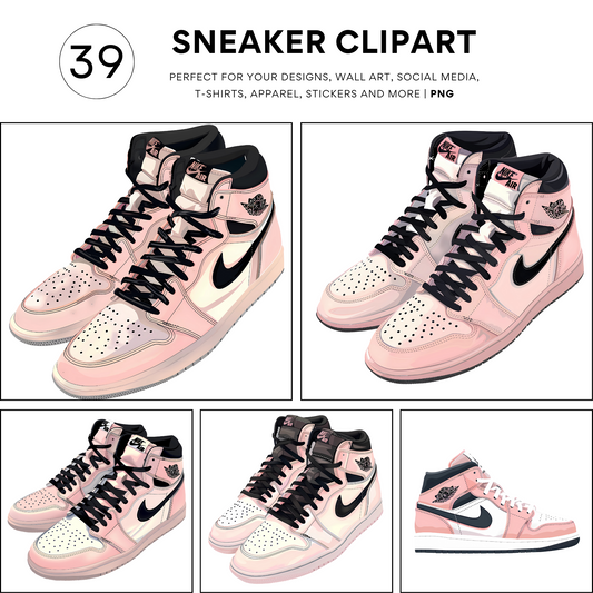 39 Pink High-Top 1s, Dunks Sneakers