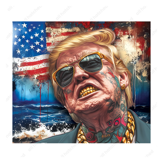 Trump With Gold Grill Tumbler Wrap