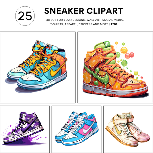 25 Multicolor Watercolor High-Top Dunks | Paint Dripping Sneakers