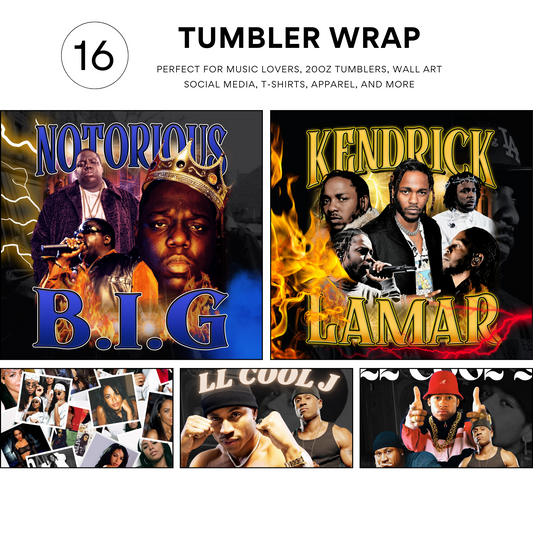 Legends of Hip Hop Tumbler: Iconic Designs | All Hatched