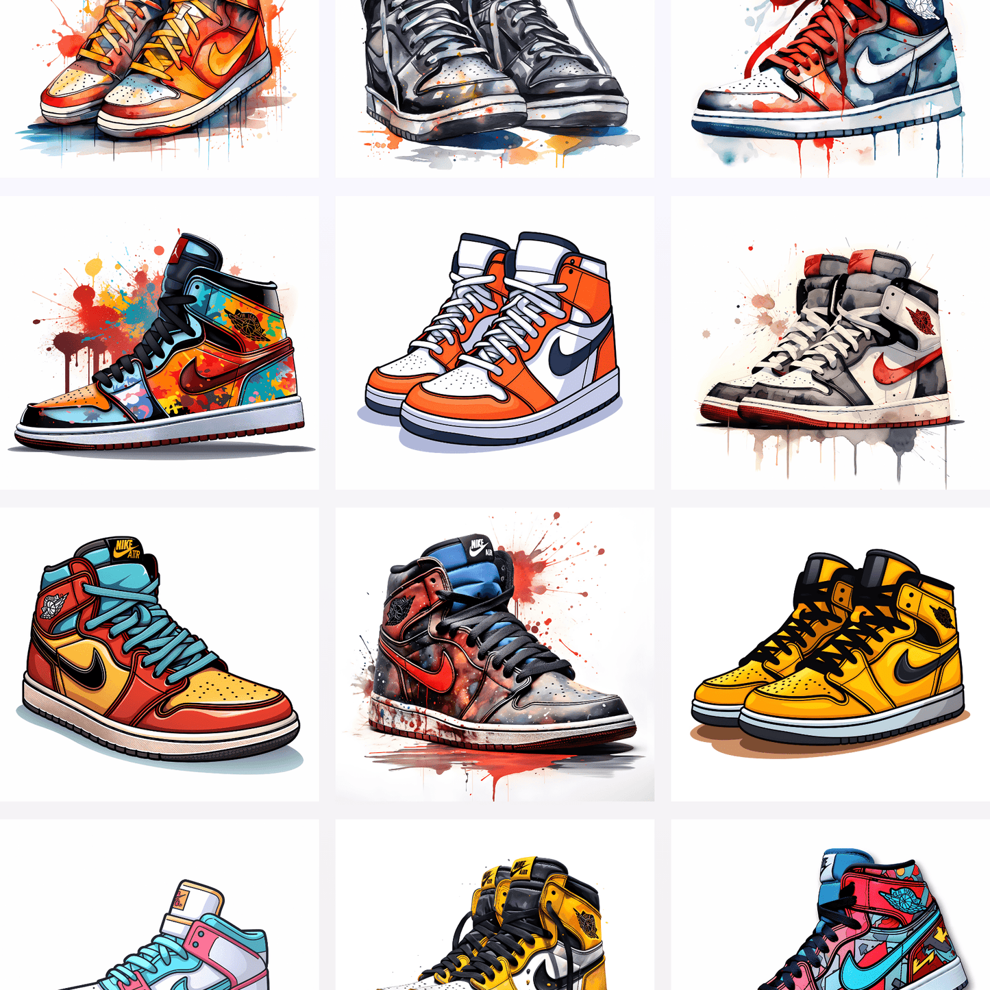 164 Sneaker Clipart Bundle