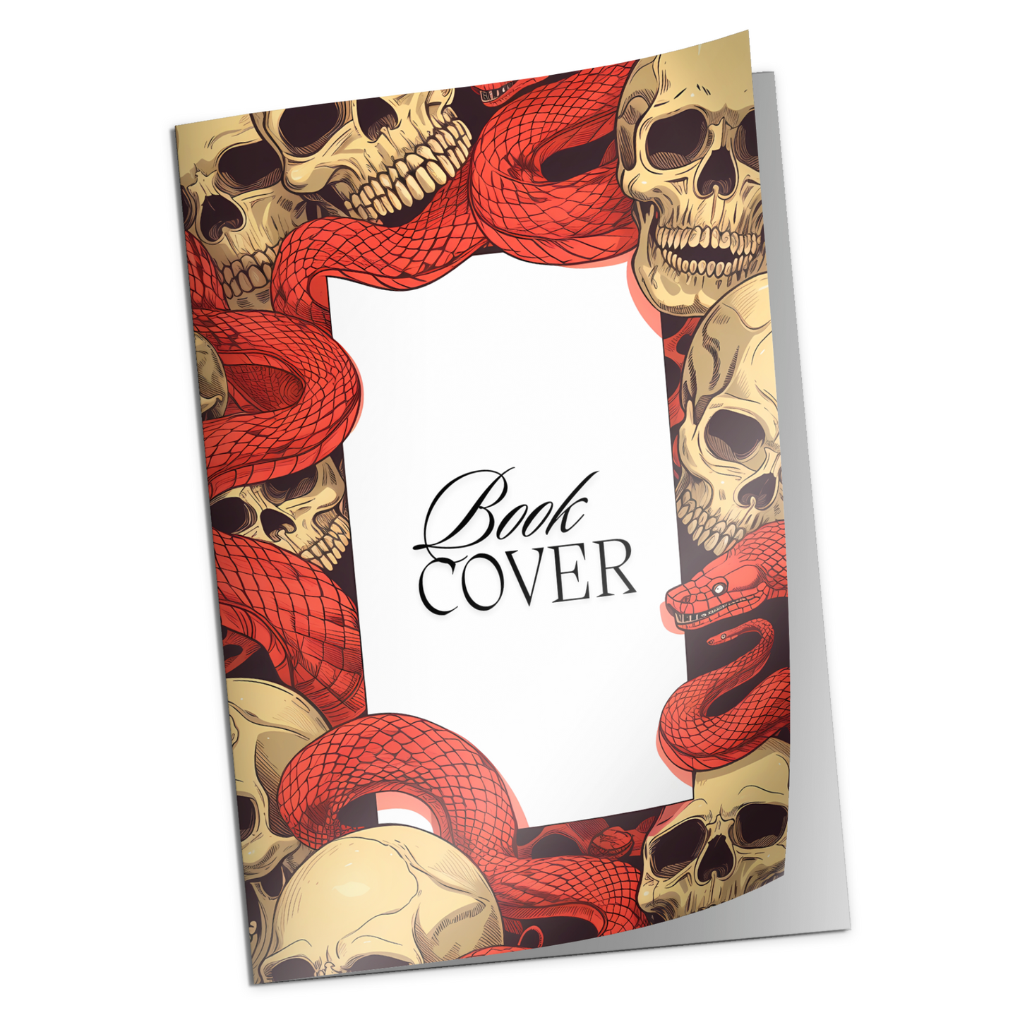 Skull and Snake Border Book Cover Design