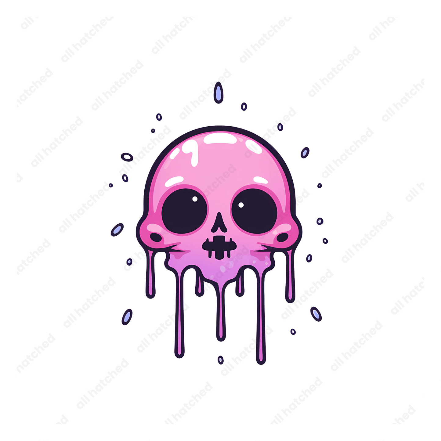 Pink Dripping Skull