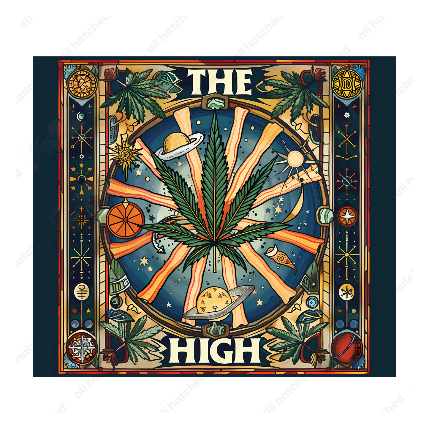 Weed Tarot Card Tumbler Design