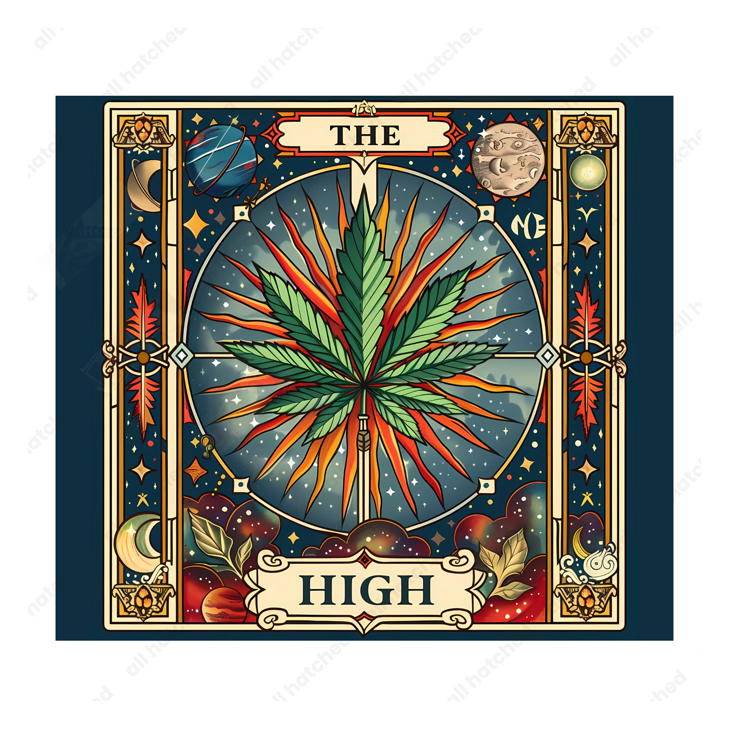 420 Tarot Card Tumbler Design