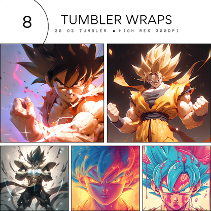 8 Goku Dragon Ball Z Anime Tumbler Designs