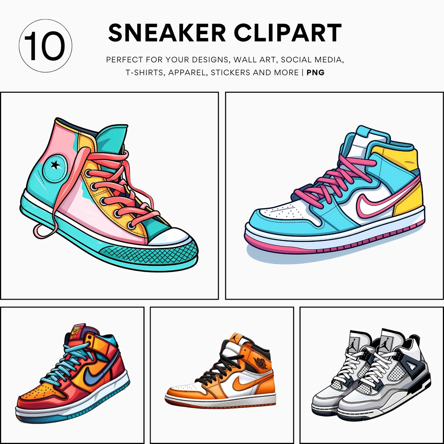 10 High-Top and Low-Top Dunk, Chucks, 1s Sneakers