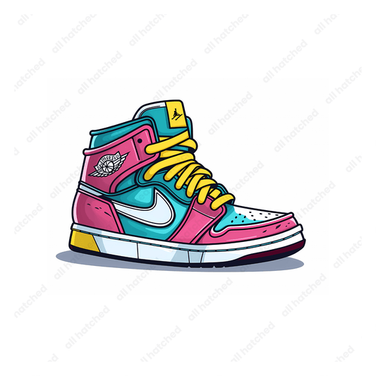 Pink, Blue and Yellow Sneaker