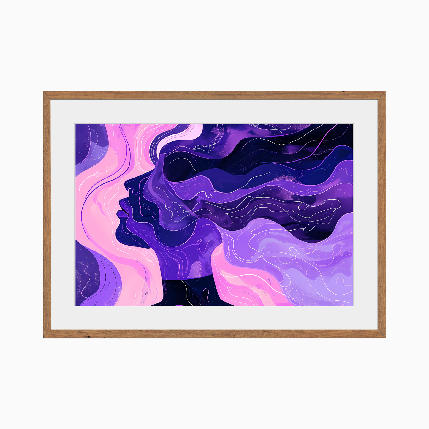 Cosmic Serenity: Abstract Portrait