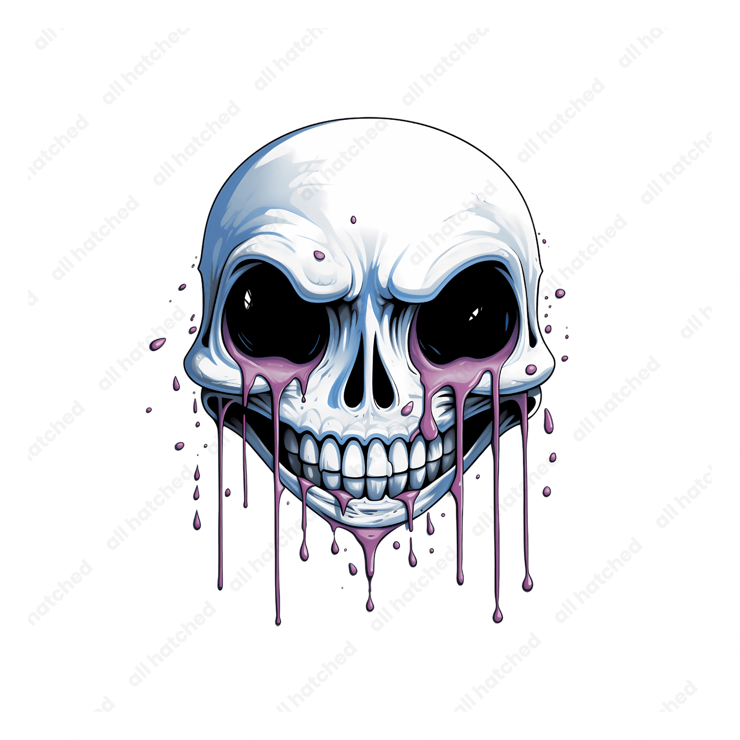 Dripping Smiley Skull