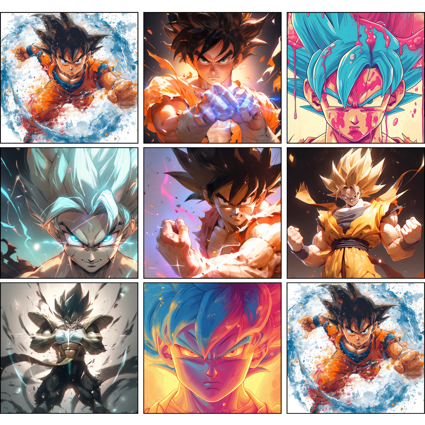 8 Goku Dragon Ball Z Anime Tumbler Designs