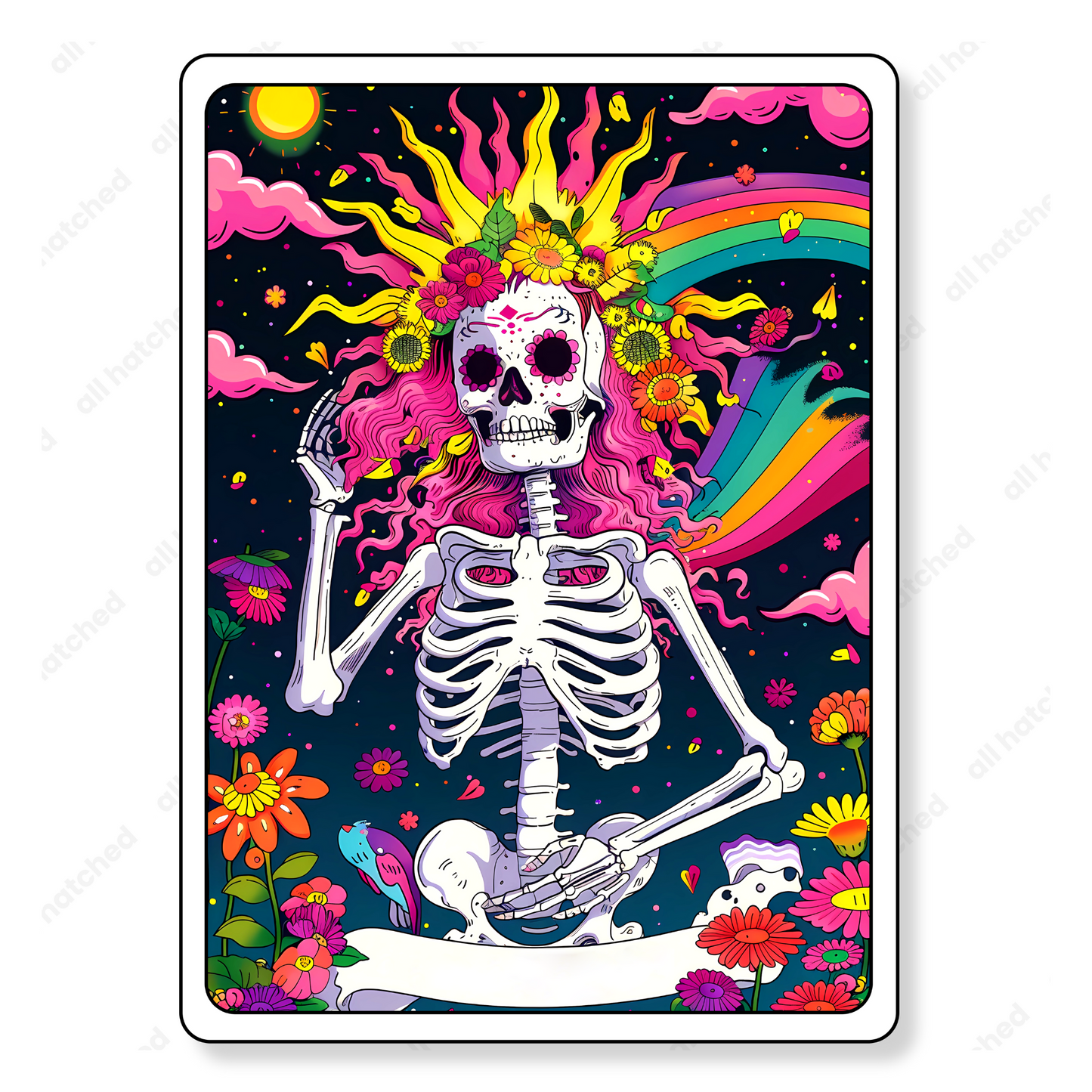 Sarcastic Sweary Skeleton Funny Tarot Card