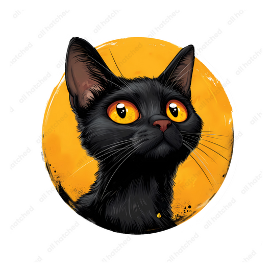 Cute Black Kitty PNG