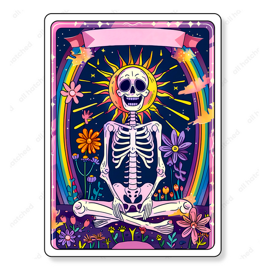 Add Your Text Sarcastic Sweary Skeleton Funny Tarot Card