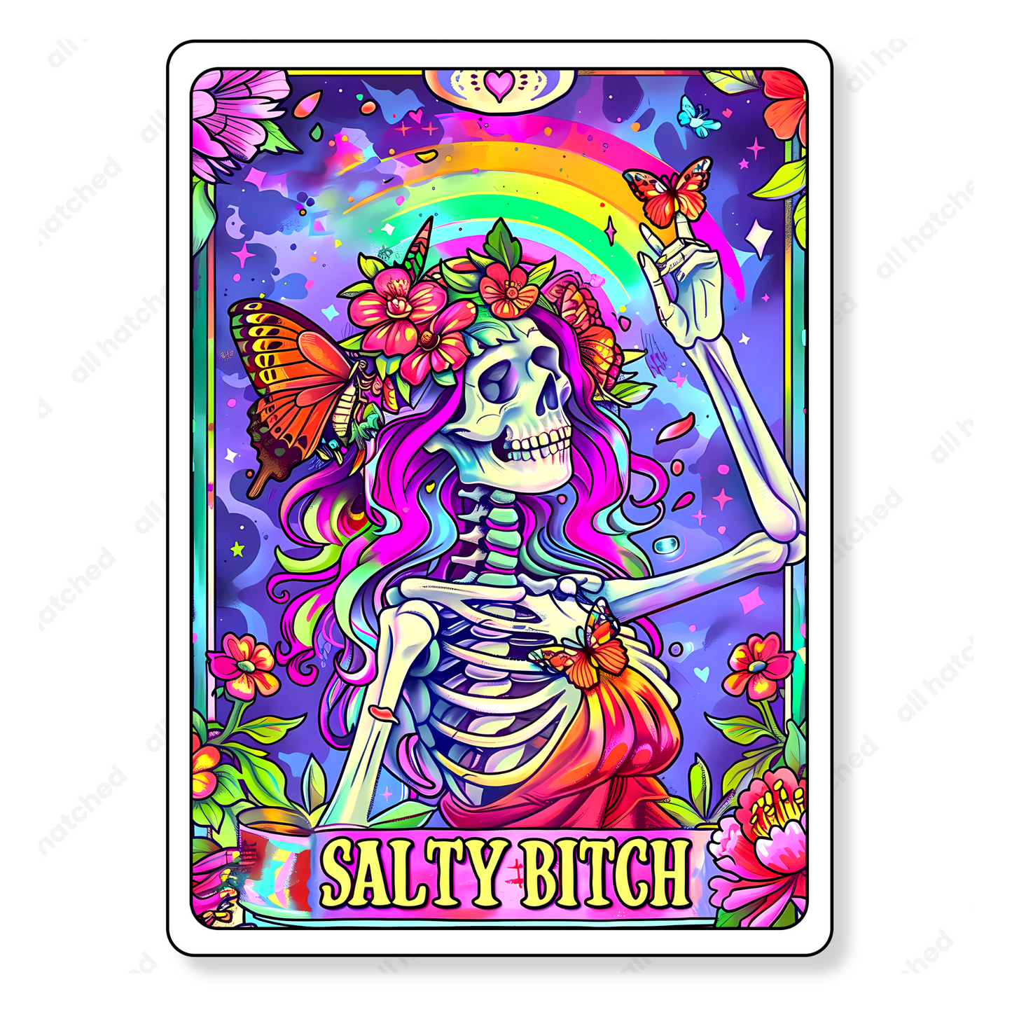 Salty Bitch Funny Tarot Card