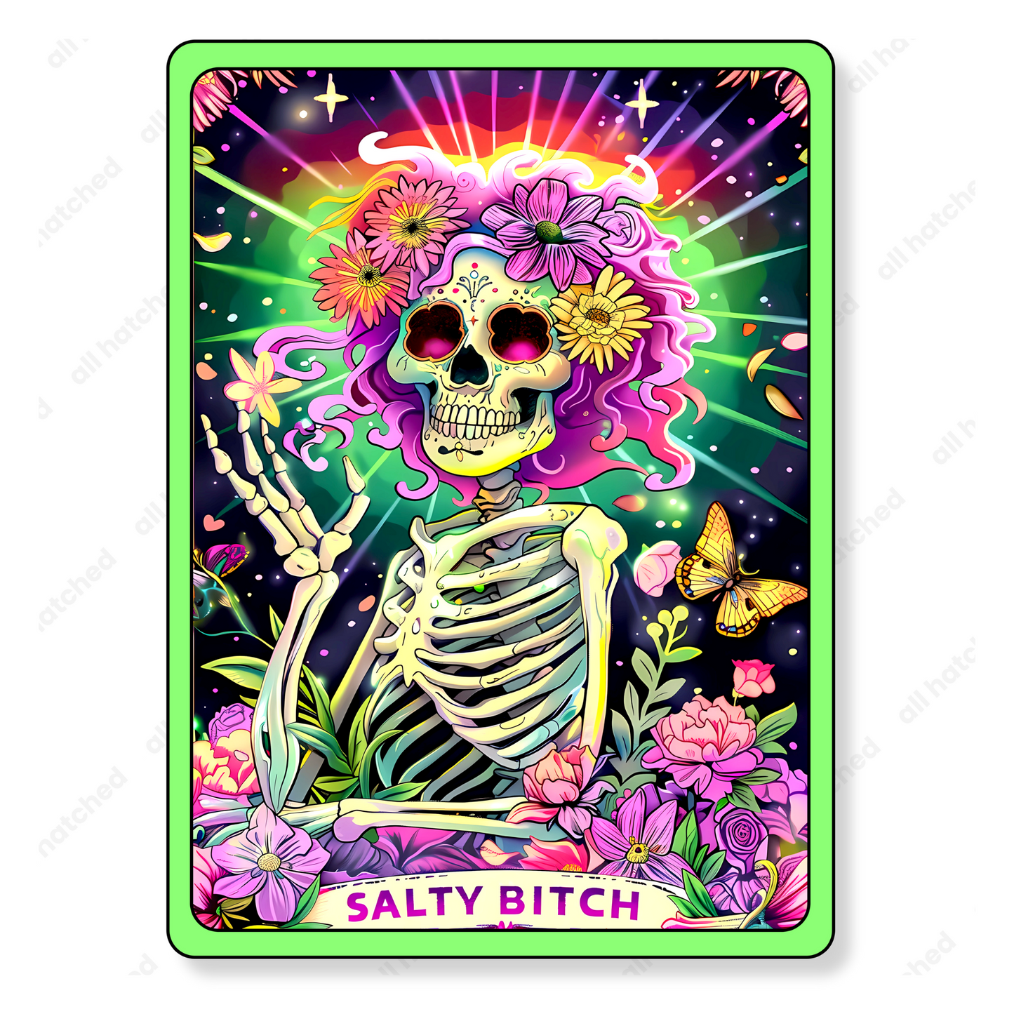 The Salty Bitch Funny Tarot Card