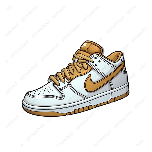 Gold, White, Phantom Low-Top Dunk Sneaker