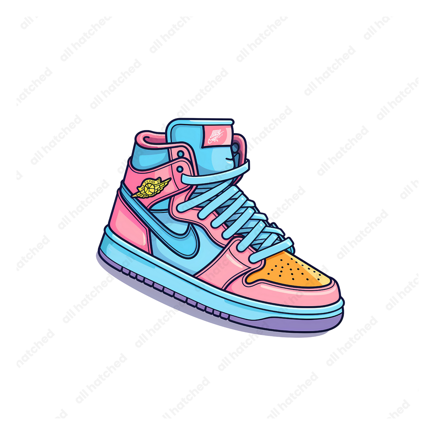 Multi Color High-Top Dunk Sneaker