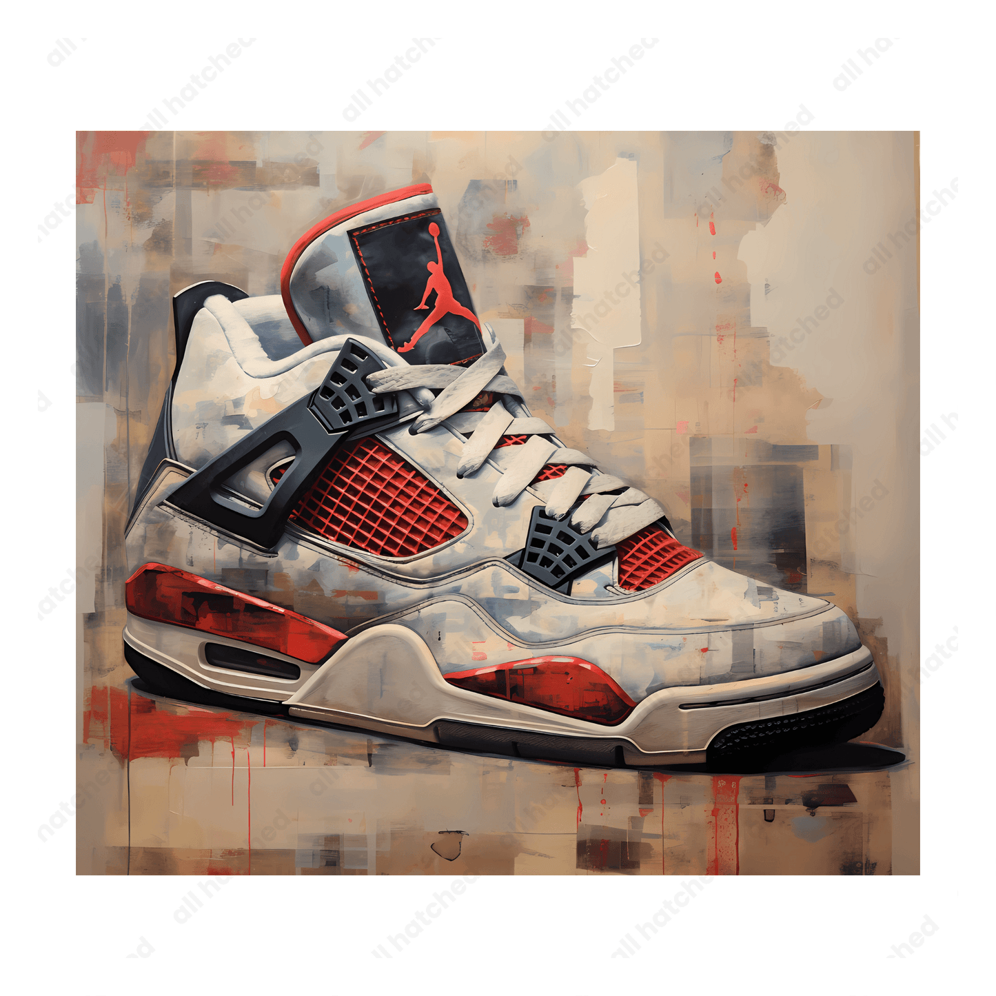 Iconic Watercolor High-Top Sneaker Tumbler Design