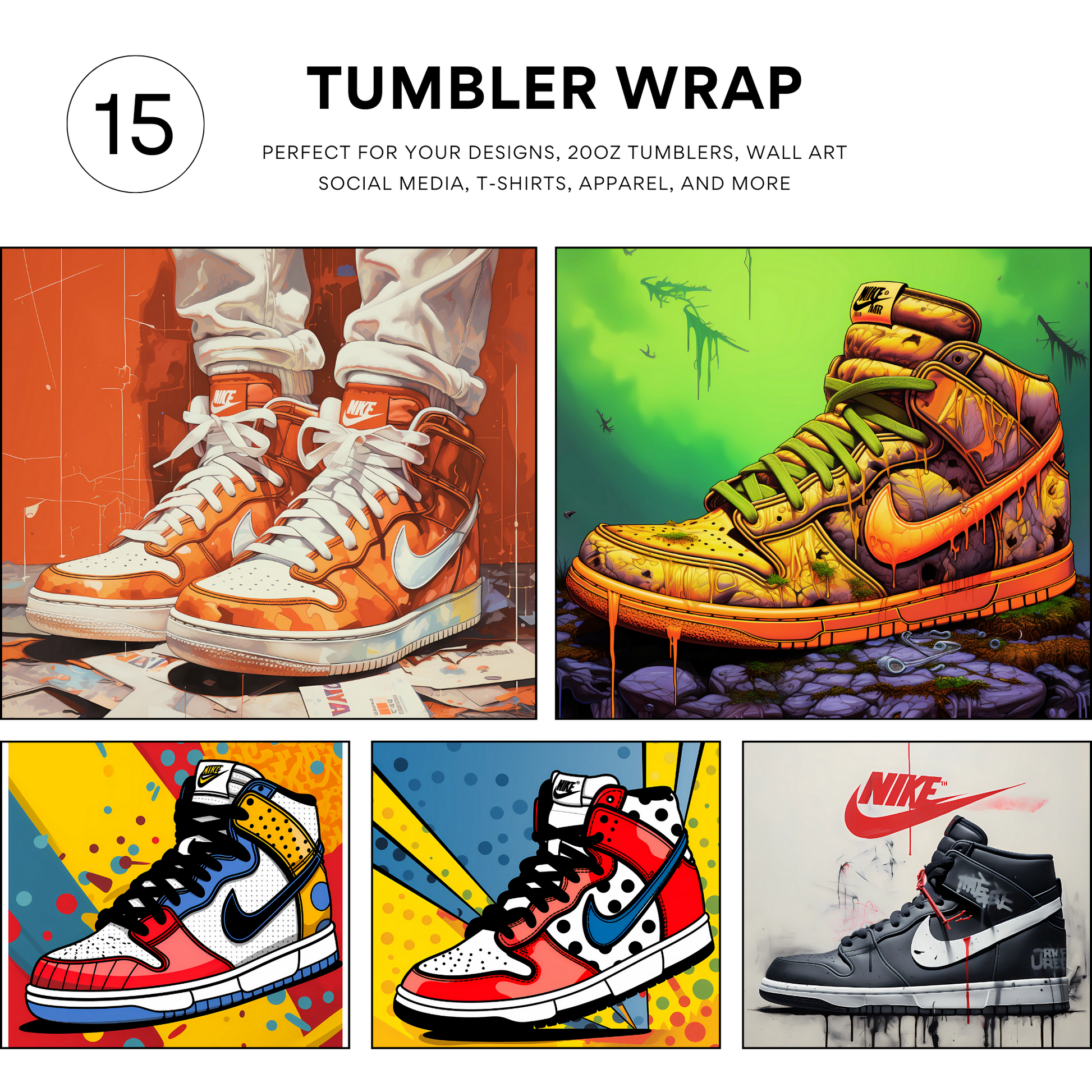 15 Multi Color Dunks, 1s Sneaker Tumbler Designs | All Hatched