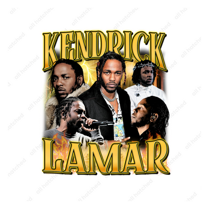 Kendrick Lamar Vintage Bootleg Design PNG