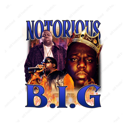 Notorious B.I.G Vintage Bootleg Design PNG