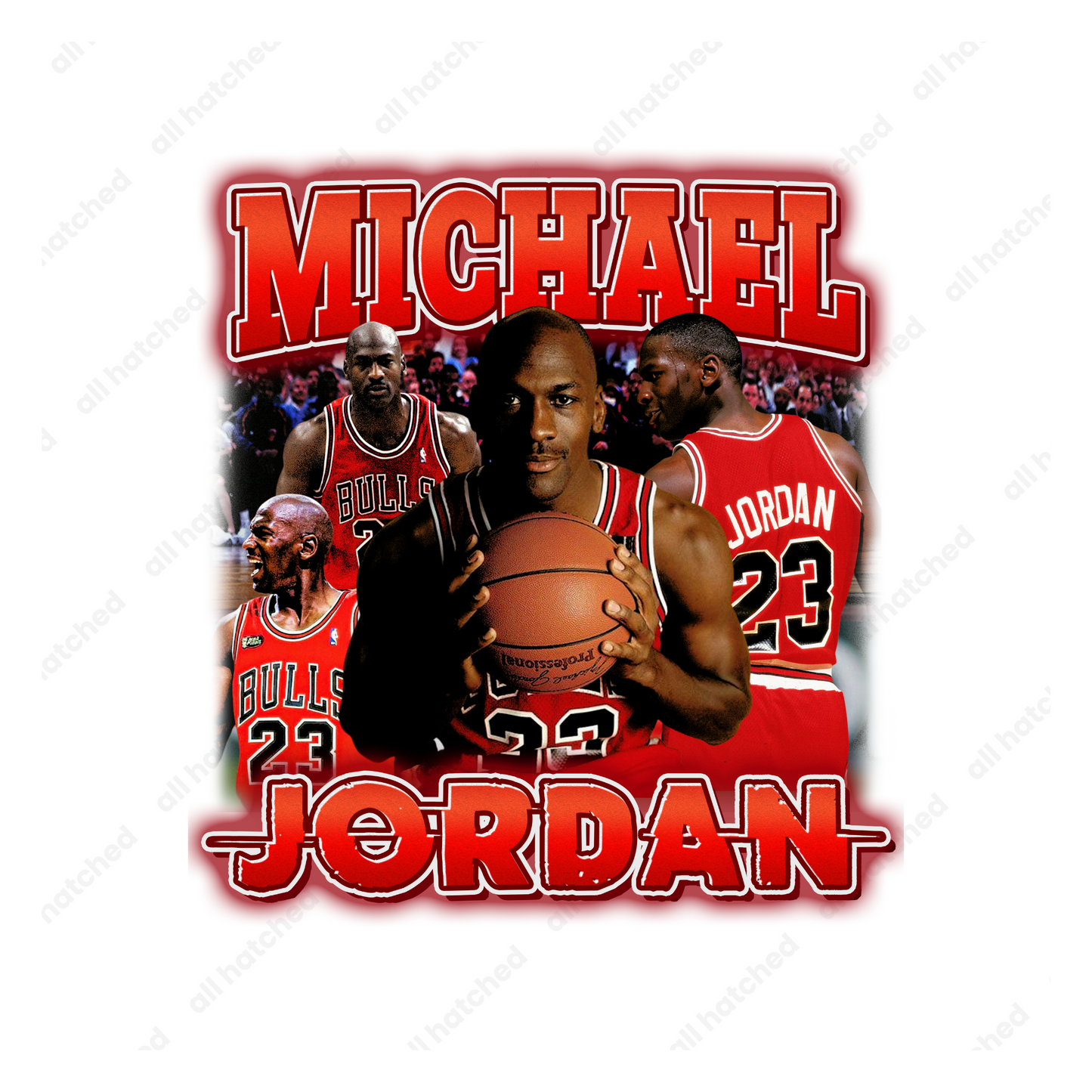 MJ Vintage Bootleg Design PNG