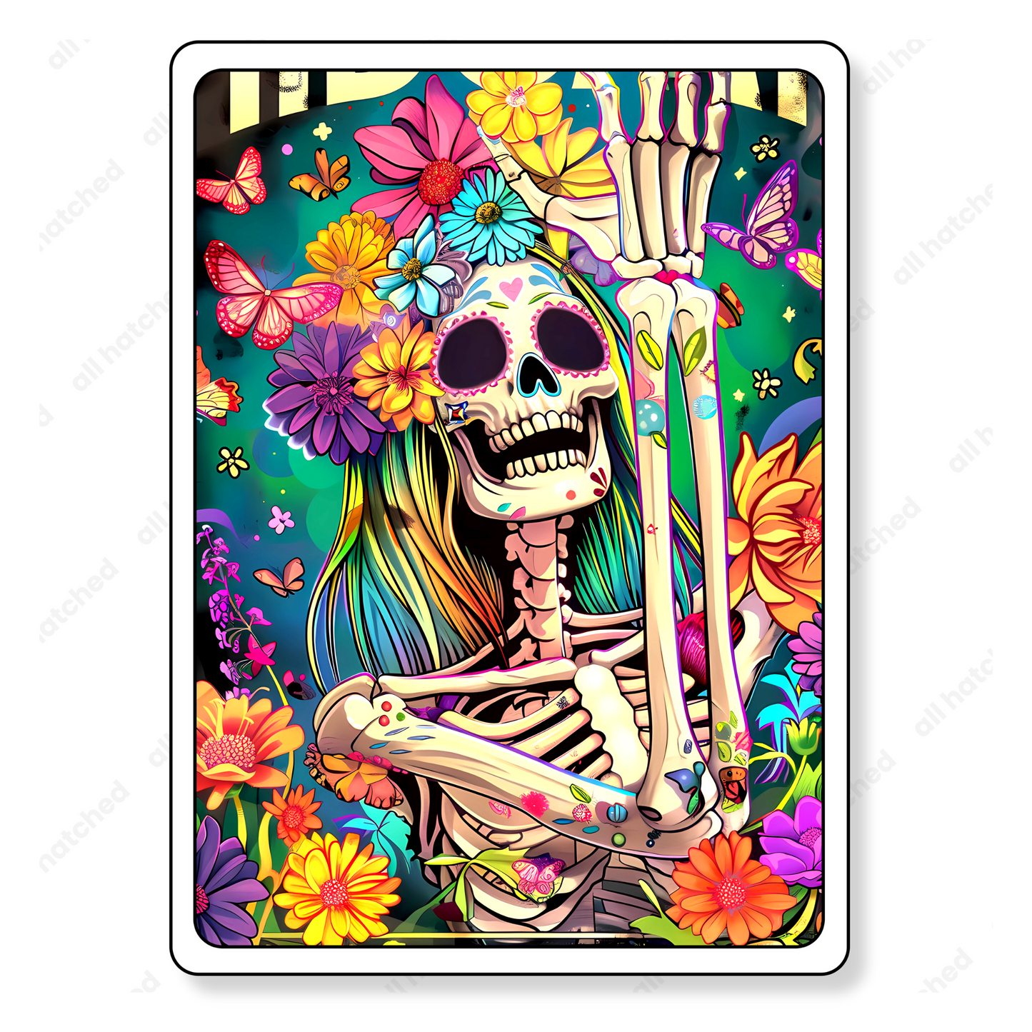 Sarcastic Funny Skeleton Tarot Card