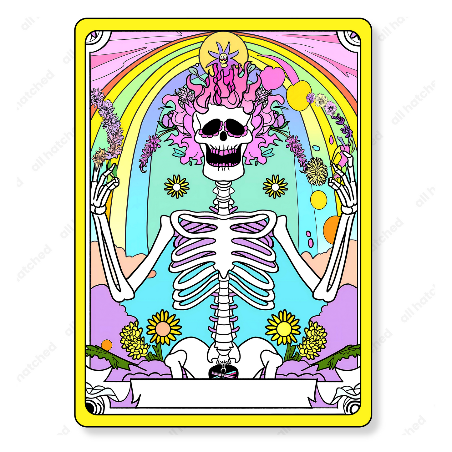 Add Your Sarcastic Text Funny Skeleton Tarot Card