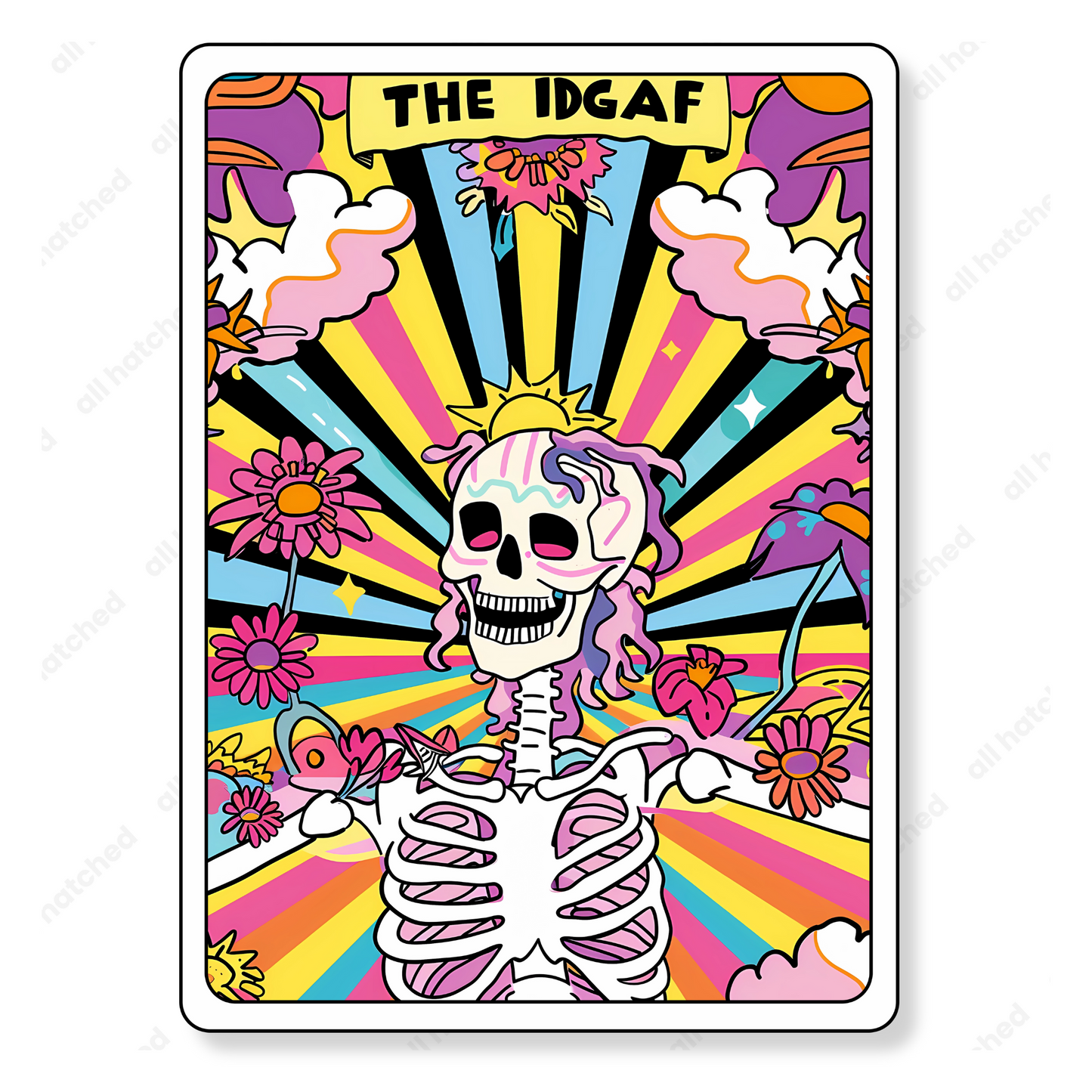 The IDGAF Funny Tarot Card