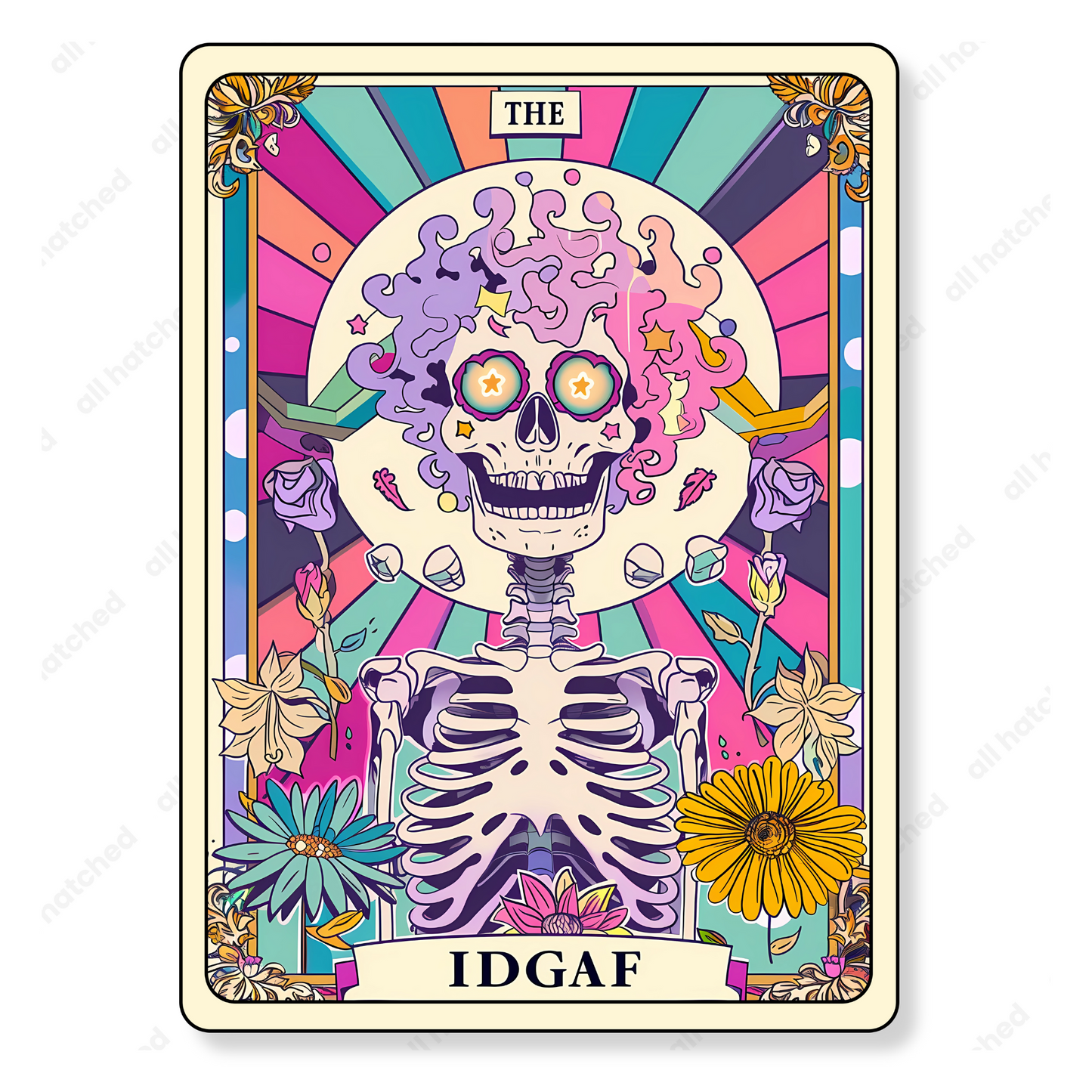 The IDGAF Funny Tarot Card