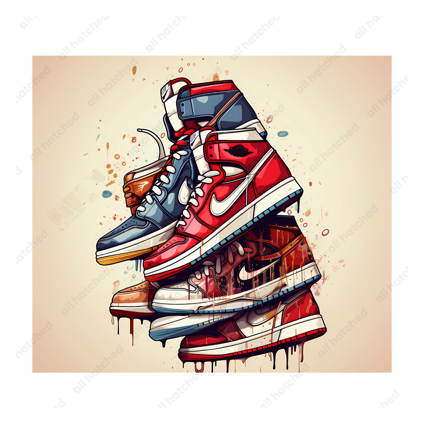 Stacked High-top Retro 1s Sneaker Tumbler Design