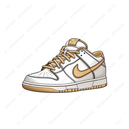 Pastel Gold Phantom Low-Top Dunk Sneaker