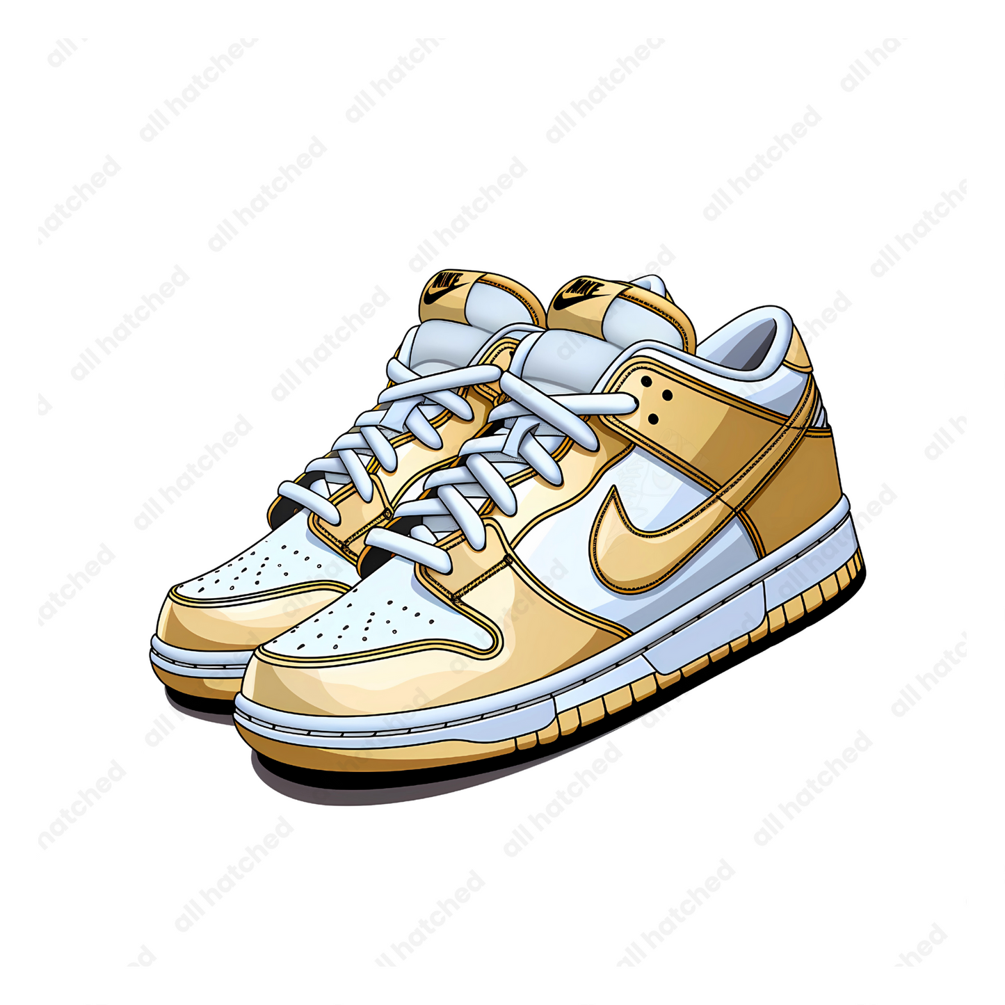 Gold Phantom Low-Top Dunk Sneaker