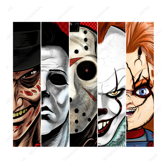 Killer Friends Movie Characters Tumbler Wrap PNG