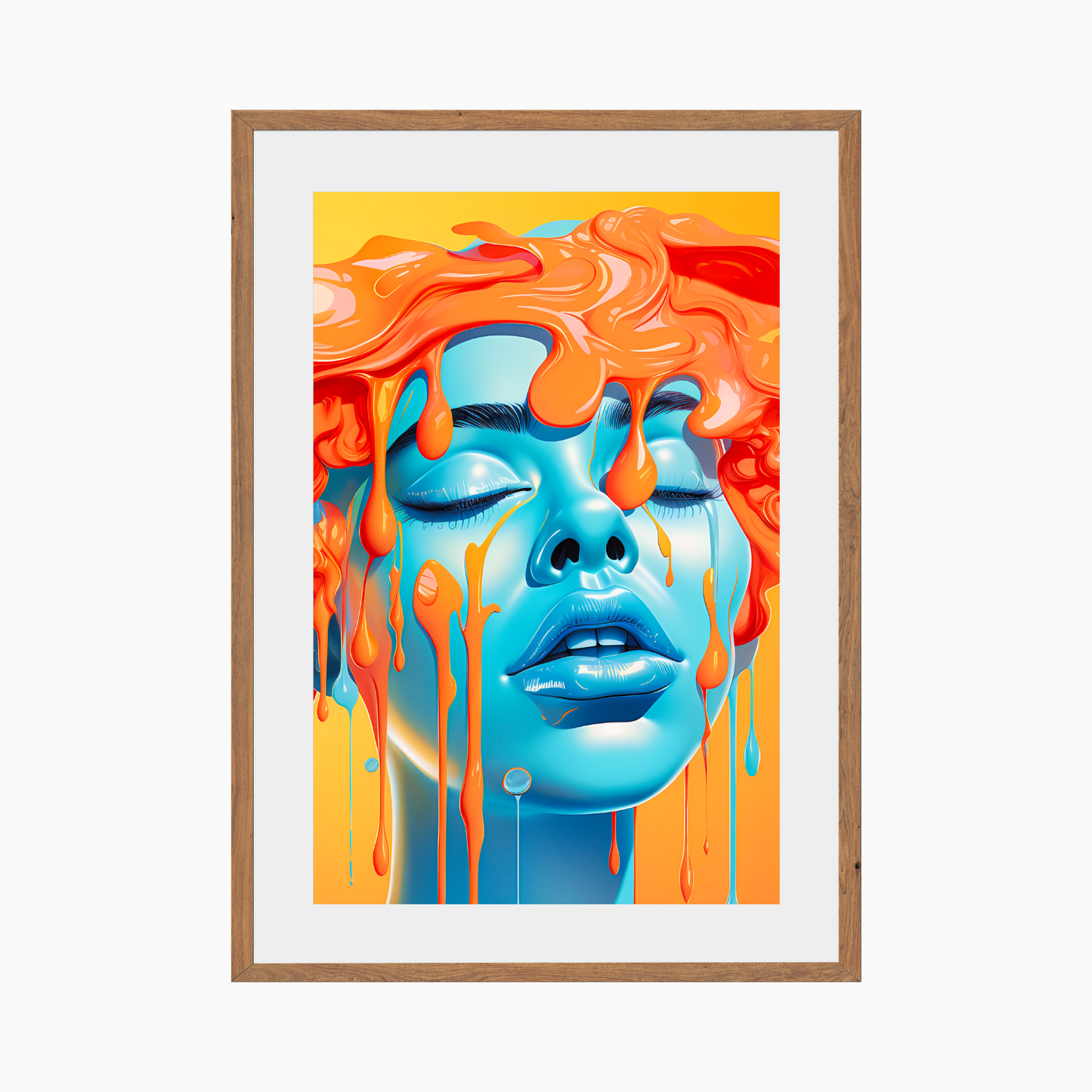 Woman Melting in Vibrant Colors - Art Décor l All Hatched